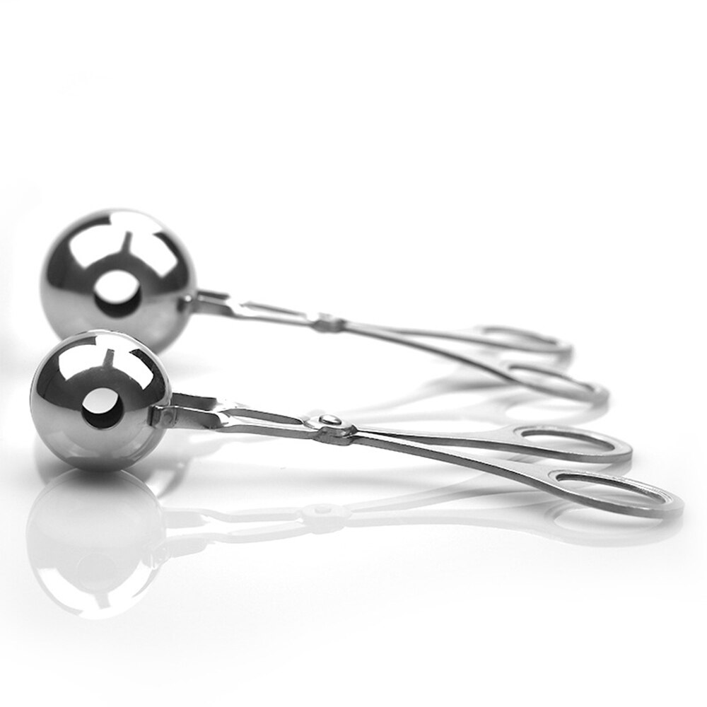 Utensilio de cocina para hacer albóndigas de acero inoxidable herramientas para carne y aves de corral molde para albóndigas herramienta de 2 tamaños