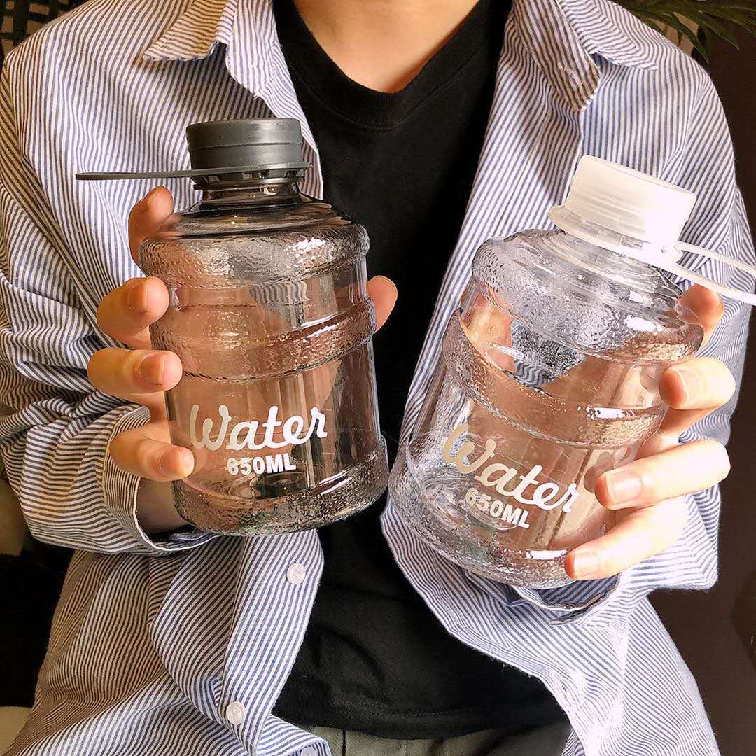 Eenvoudige Student Mannen En Vrouwen Kleine Schattige Water Fles Creatieve Vat Mini Water Cup Vrouwelijke Emmer Cup Plastic