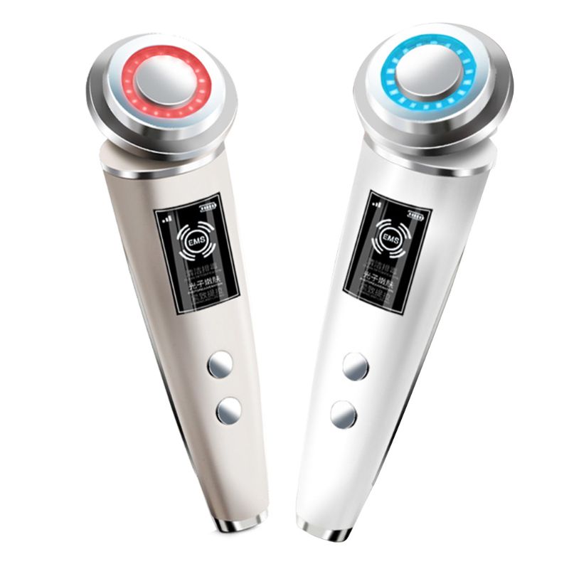Rf ems iontoforese lys ansigtsæstetik vibration mikrostrøm import hud fugt ren lift pleje instrument
