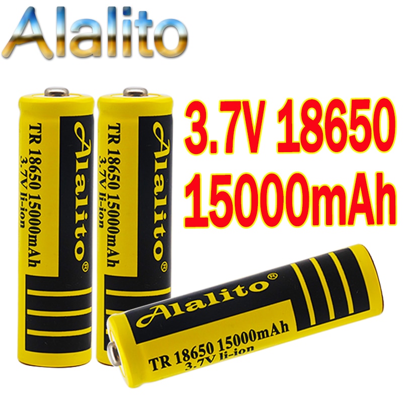 18650 Li-Ion battery 15000mah rechargeable battery 3.7V for LED flashlight flashlight or electronic devices batteria
