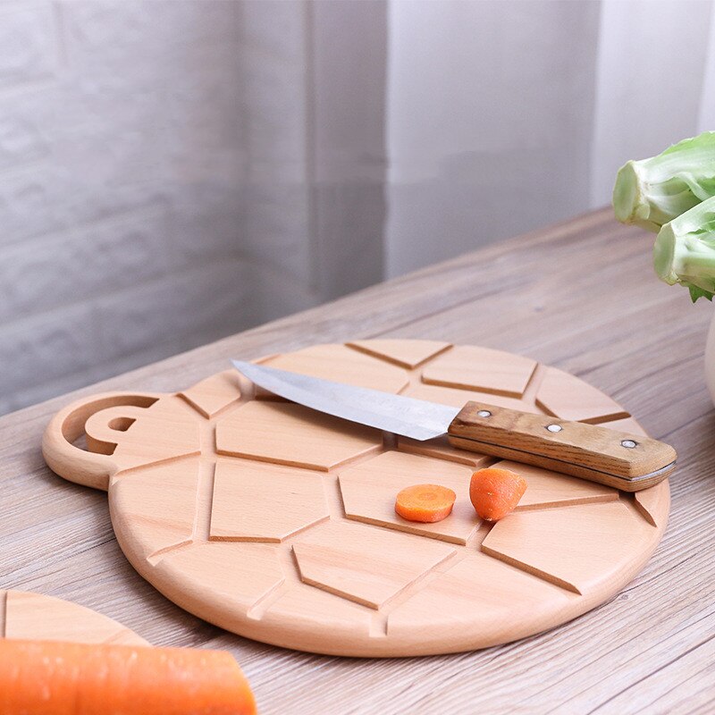Japanese Beech Wood Tortoise Shell Cutting Board Solid Wood Chopping Rootstock Household Kitchen Utensils Sushi Wood Board