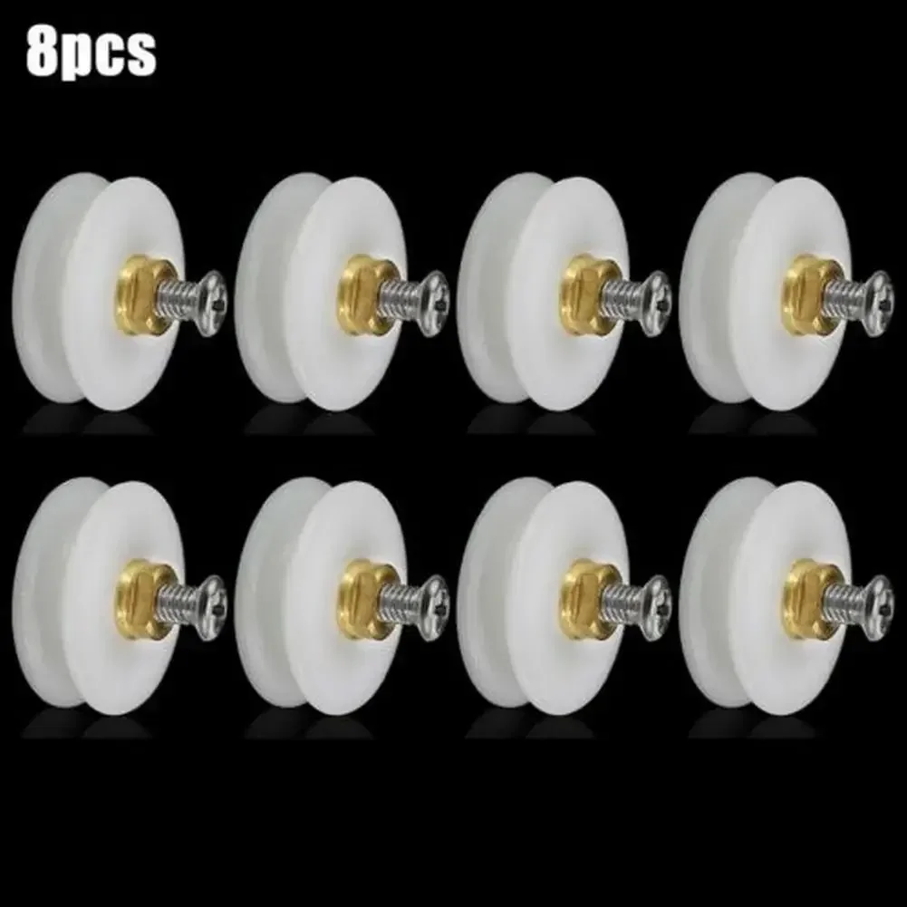 4/8 Stuks Douchedeur Rollers/Lopers/Wielen Gegroefde 22 Mm Diameter Douche Schuifdeur Wiel Runner Katrol douche Onderdelen: Beige