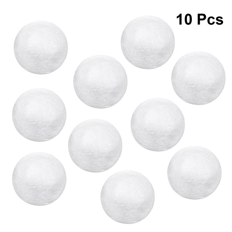 10 Stukken Bal/Wit Ei/Half Star/Fruit/Hart/Ster/Bal/Sneeuwvlok Vormige styrofoam Foam Ornamenten Diy Craft Party Decoratie: 8cm Ball