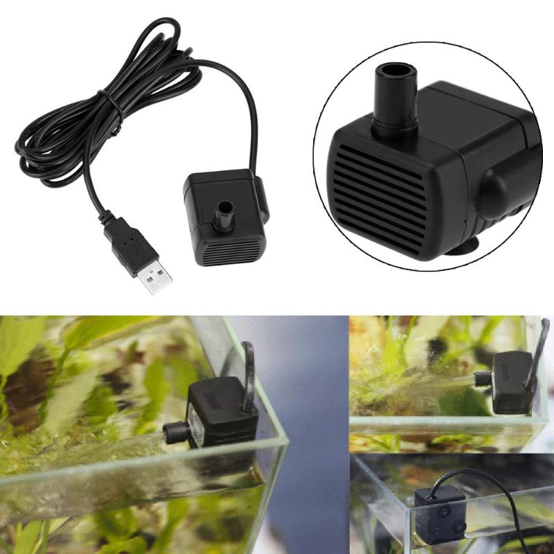 DC 5V Mini Waterpomp Plastic Waterdichte USB Dompelpomp Ultra-stille voor Aquarium Apparatuur Aquarium Licht