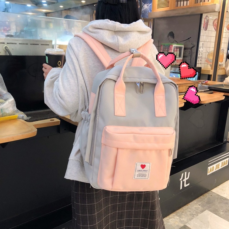 Women Backpack for Teenage Girls Summer Female Casual School Students Shoulder Bags Sweet Travel Backpacks