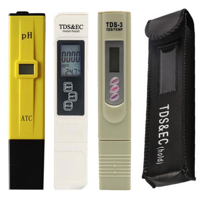 Bärbar digital vattentestare tds meter ph testare konduktivitetsmätning penna dricksvatten renhet testverktyg