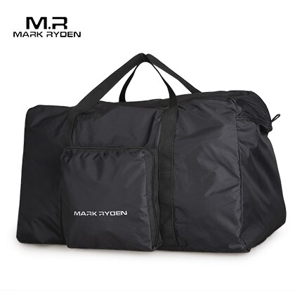 markieren Ryden Wasserdichte Reisetaschen Frauen Männer Große Kapazität Klapp Duffle Tasche Organizer Verpackung Würfel Gepäck Mädchen Wochenende Tasche: schwarz