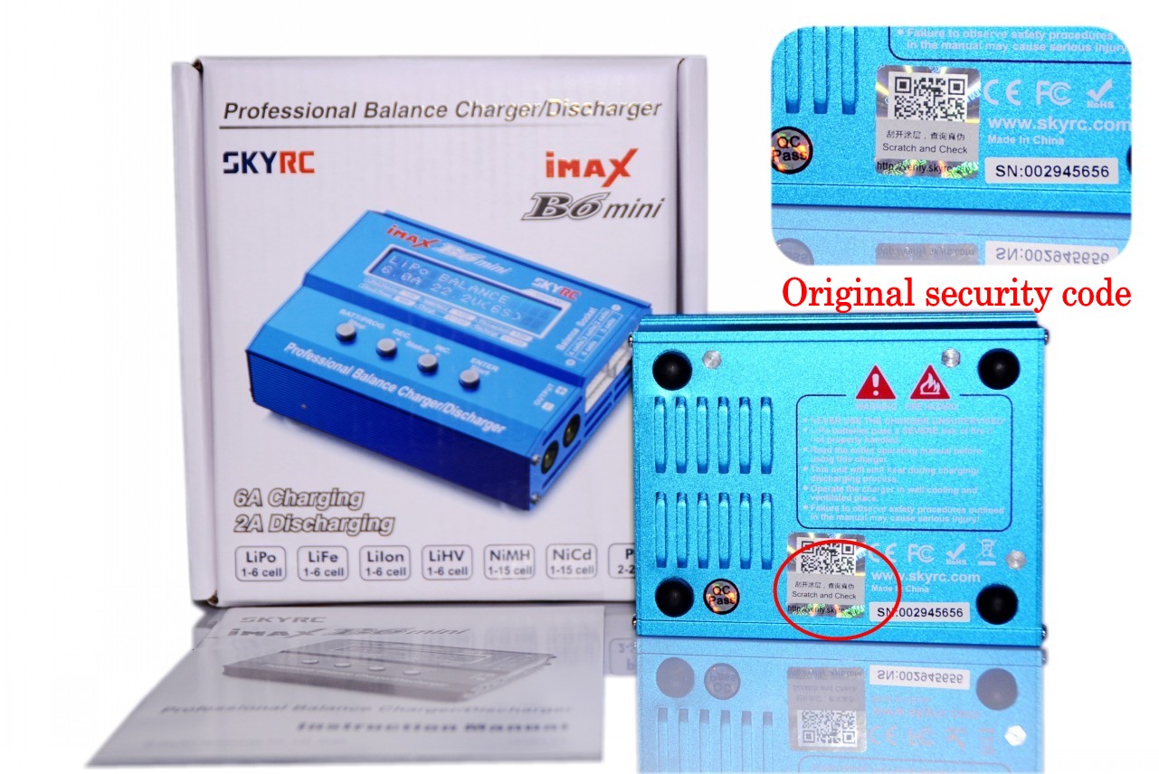 Original SKYRC IMAX B6 Mini 60W Balance Charger Discharger with Power Supply for LiPo Li-ion LiFe Nimh Nicd Battery