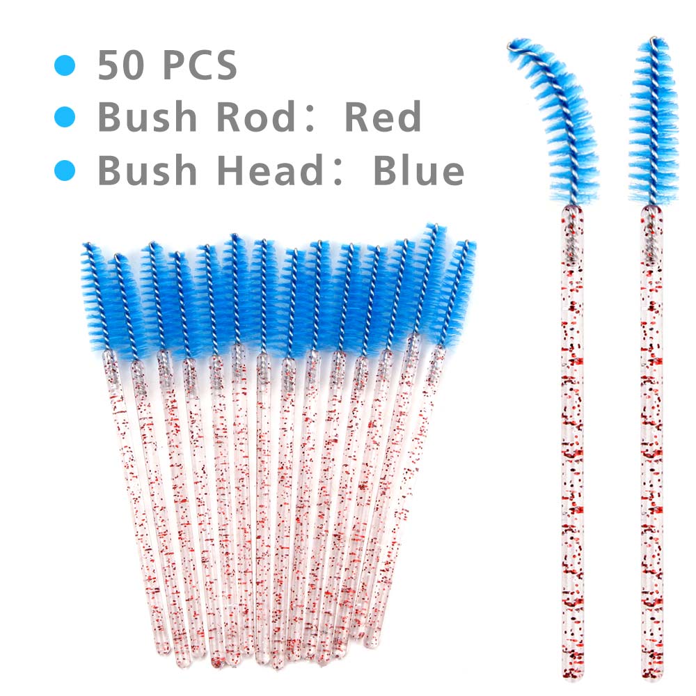 50Pcs Disposable Makeup Brushes Mascara Wands Applicator Eye Lashes Cosmetic Brushes Eyebrow Spoolers Comb Brow Brush Tools: 50pcs 09