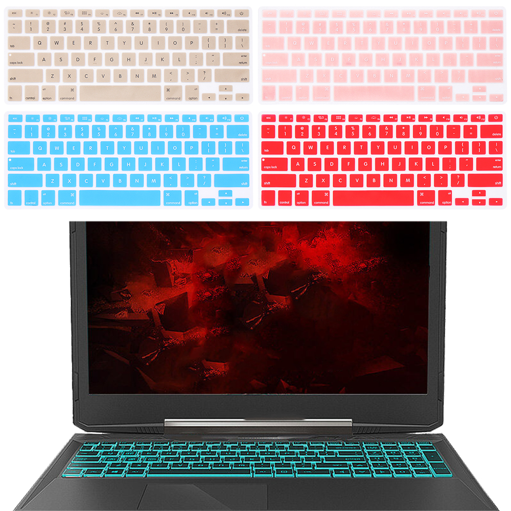 Silikonowa obudowa klawiatury miękki ochraniacz cukierkowe kolory dla Apple Macbook Pro Air 13 "15" 17 "akcesoria do laptopa
