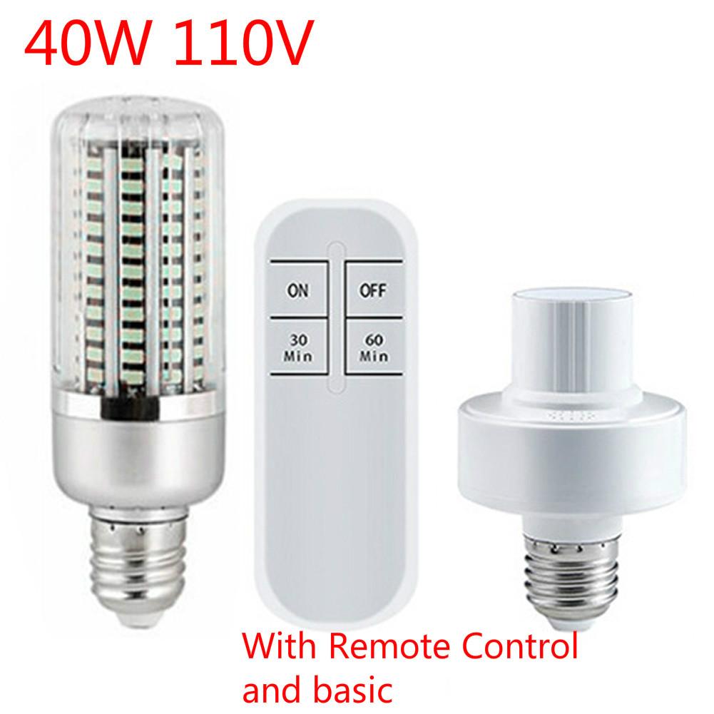 40/60/100W UV Germicidal Light Led UVC Light Bulb E27 Germicidal Lamp Remote Control Timing Killing Virus Mite Bacteria Kill Gem