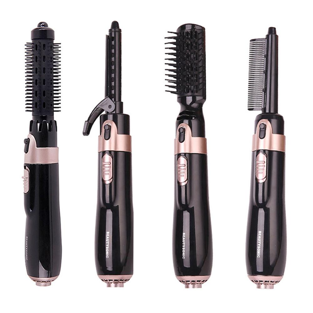 4 In 1 Multi Function Air Wet and Dry Dual Use Comb Anion Hair Dryer Brush Electric Straightener Curler Negative Hair Dryer