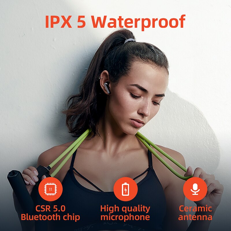 Xiaomi T3-auriculares TWS, inalámbricos por Bluetooth V5.0, auriculares estéreo 3D de doble micrófono con cancelación de ruido y control táctil