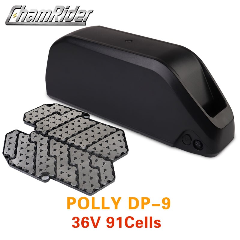 Batterijbehuizing voor Polly DP-9 Down Tube Downtube 13S 7P 10S 9P 14S 6P Max. belasting 91 18650 cellen, 36V, 48V, 52V: Licht Groen