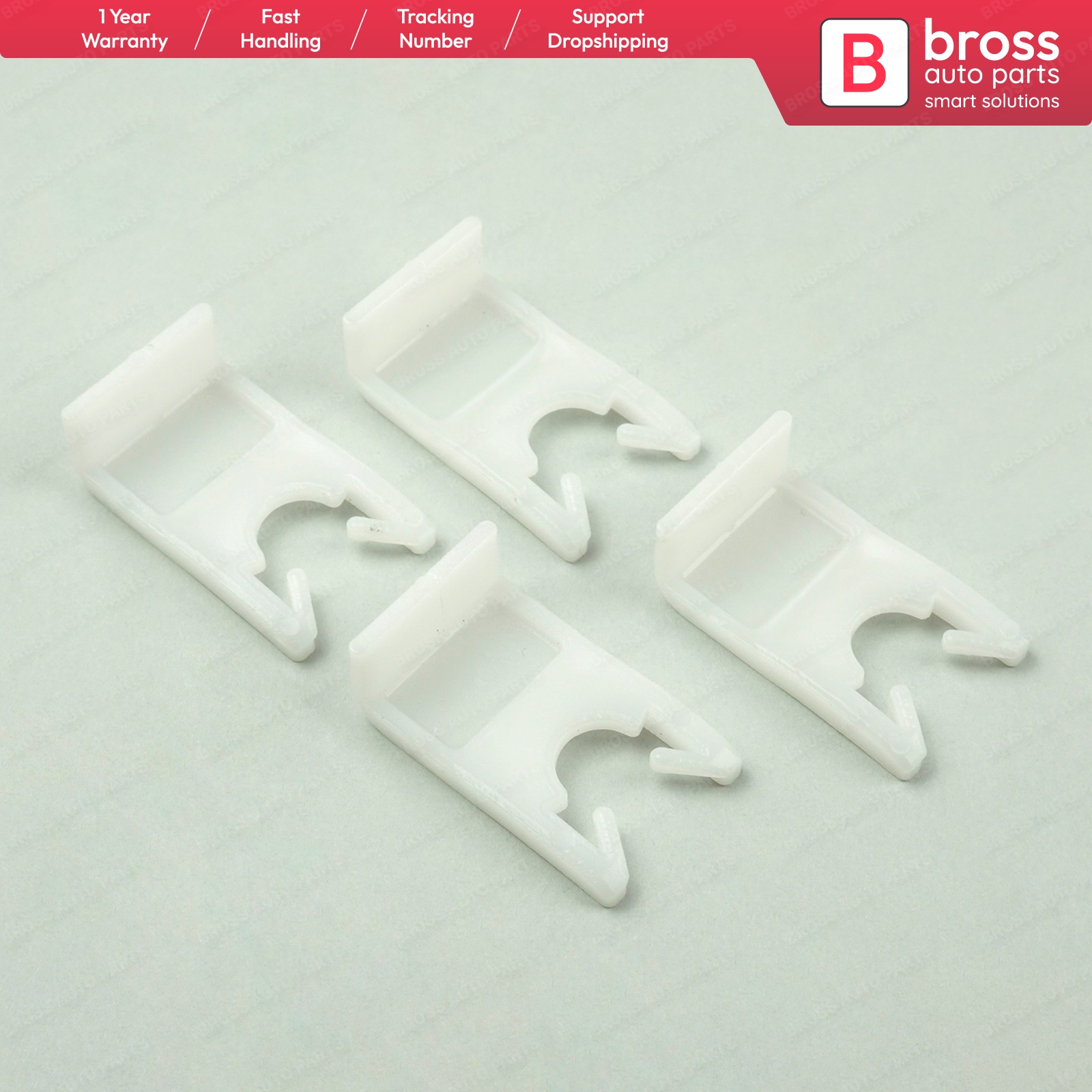 Bross Auto Parts BWR5112 4 Pieces Electrical Power Window Regulator Repair Clamp Clips Type:3 Fast Shipment Ship From Turkey