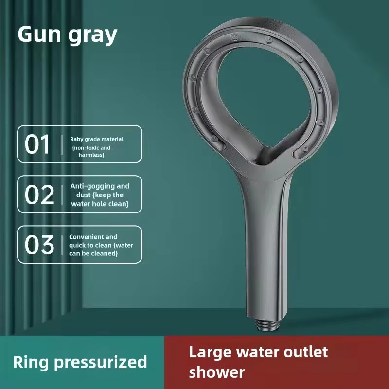 Douchekop onder druk Handdouche Big Panel Booster Mixer Badgereedschap - Handsproeikraan Accessoire voor badkamer: YELLOW