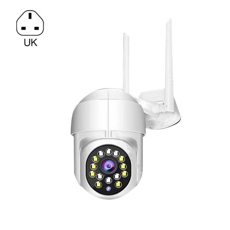 1080P PTZ Wifi IP Camera Outdoor 4pcs Ir Light Digital Zoom AI Human Detect Wireless Camera H.264 Audio 2MP Security CCTV Camera: UK Plug