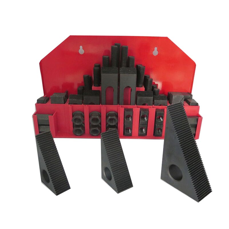 M10 Milling Machine Combination Platen Mold Parts 58PCS/Set Milling Machine Pressure Plate Universal Clamp Group Code Iron