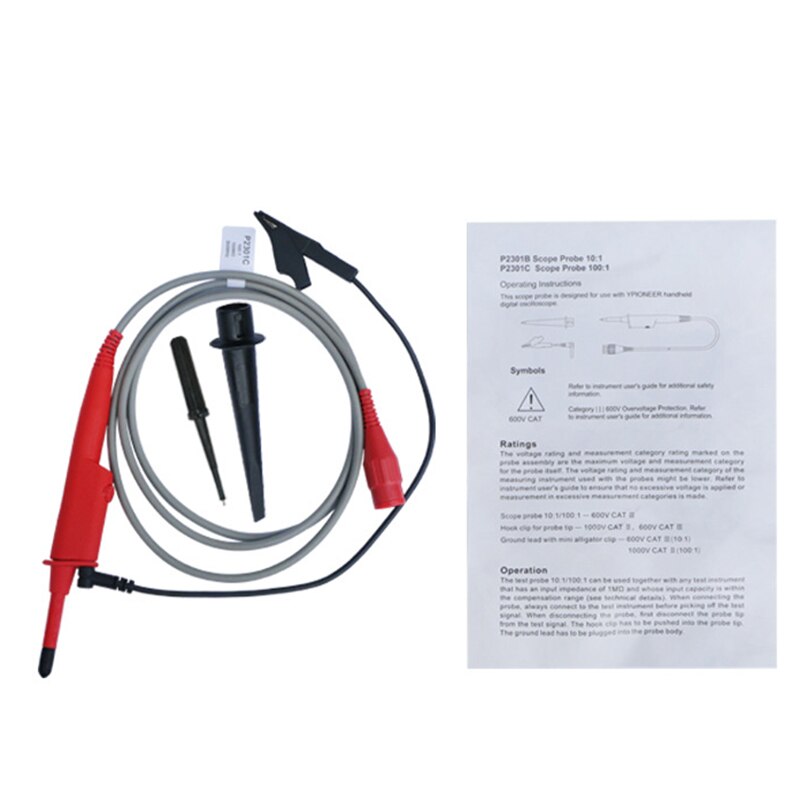 100:1 Withstand Voltage 5000V Insulated Oscilloscope Probe P2301C, General BNC Interface