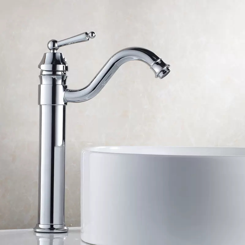 Wastafel Kranen Antiek Brons Badkamer Kraan Warm & Koud Messing Badkamer Wastafel Kraan Dek Gemonteerd Lavotory Kraan Mixer Waterkraan: Paars