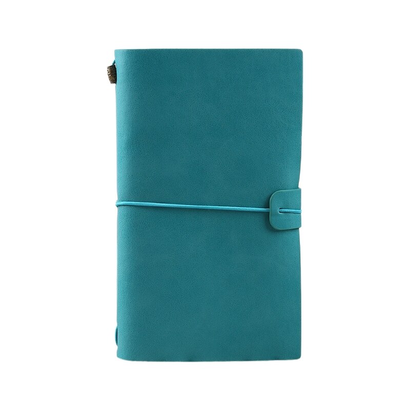 Travel Handcrafted Diary Notebook Engraved Leather Journal Message Notebook Handwriting Pocketbook Stationery: Sky Blue