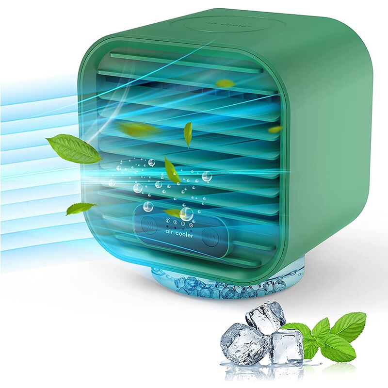 Climatiseur Portable 7 couleurs LED, USB, pour espace personnel, affichage numérique LCD, ventilateur de bureau: Default Title