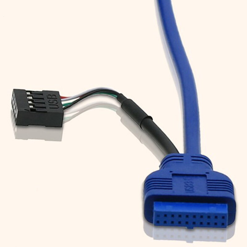 Usb 2.0+ 3.0 port chassis pc computertaske o frontpanel udskift kabel 70cm