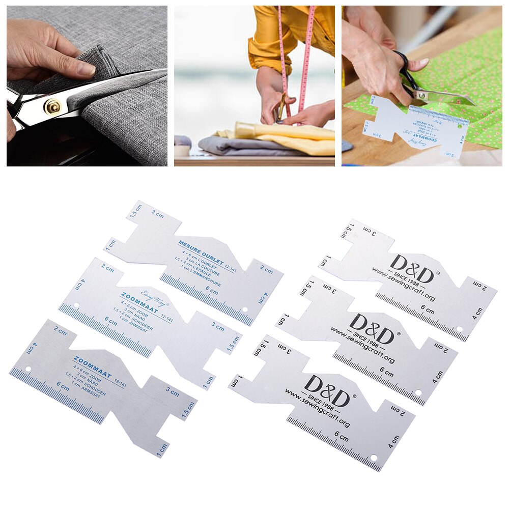 DIY Sewing Patchwork Ruler Quilting Grid Cutting Sewing Tailor Student Craft Metal Ruler Handmade Accessories Sewing Ruler