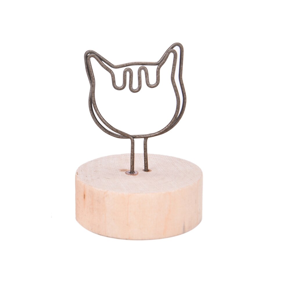 Nowy 1PC 9 styl naturalne drewno klips na karteczki robić notowania papieru zdjęć zacisk mocujący drewniane małe uchwyty stojak ornament Dom dekoracja: kot