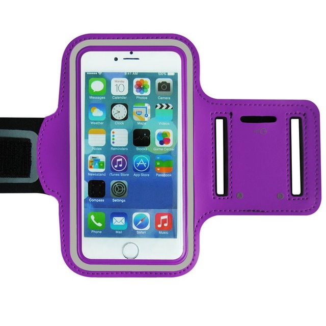 JAVY Universal Outdoor Sports Phone Holder Armband Case for Samsung Gym Running Phone Bag Arm Band Case for iPhone 11 xs max 6.5: purple