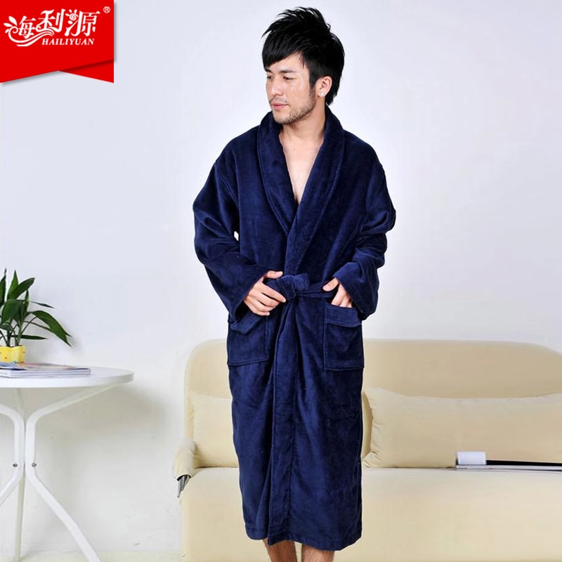 Plus Weight Towel Selections Men&#39;s Cotton Bathrobe Turkish Cotton Kimono Robe