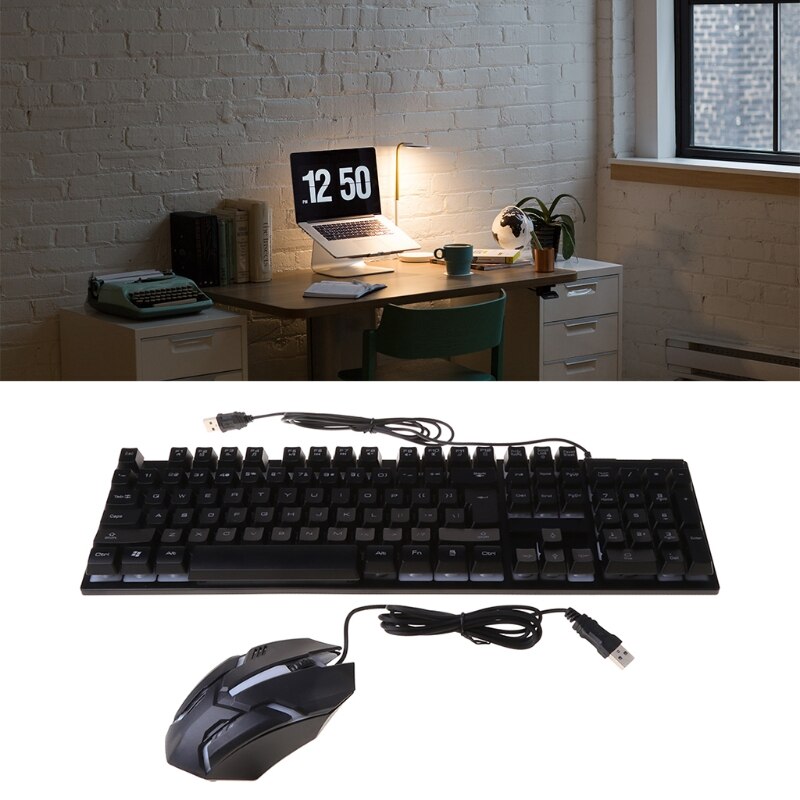Tf200 Gaming Mechanical Keyboard Mouse Set N7MA