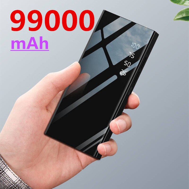 Cargador rápido de 99000mAh para teléfono móvil, cargador portátil con 3USB, batería externa para Samsung, Xiaomi y Iphone