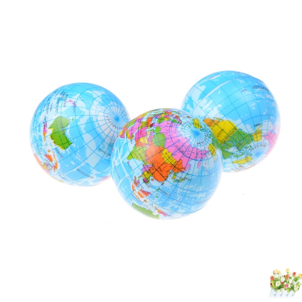 1pcs Relief World Map Foam Ball Atlas Globe Palm Ball Planet Earth squeeze oyuncak gadgets squeeze antistress Stress