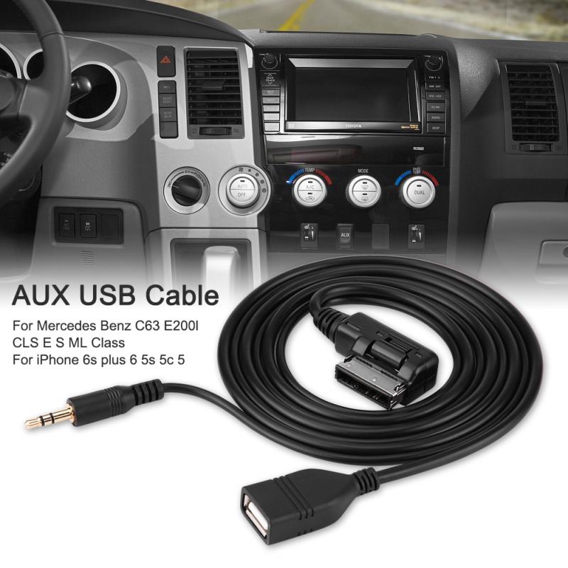 Auto Audio AUX USB Adapter Kabel voor Mercedes Benz C63 E200l CLS ML Klasse Auto Usb-poort araba aksesuar Auto Accessoires