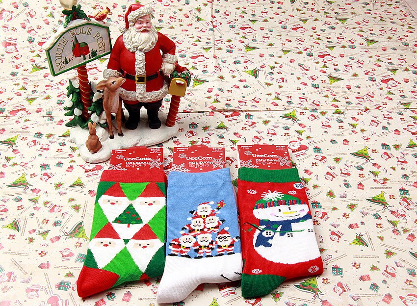 2020 novos Chegada das Mulheres Meias Curtas Bonito Elk e Papai Noel Socks Meias de Algodão Crew Socks Para As Mulheres Natal meias