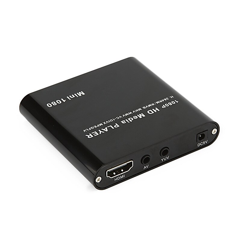 Lecteur multimédia numérique JEDX MP021 1080 p Full HD Ultra Portable pour lecteurs USB et cartes SD HDMI CVBS avec adaptateur pour téléphérique AV