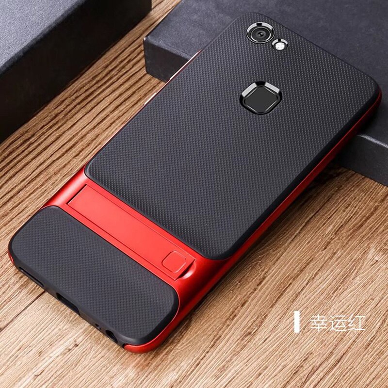 Leuke Mobiele Telefoon Cover Voor Vivo V7 Plus V7Plus Case Cover 5.99 &quot;3D Kickstand Silicone Pc Hybrid 360 Beschermende y79 Armor Shell: Royce Red