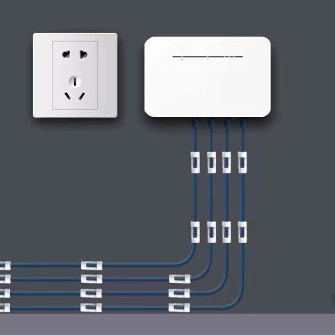 ABS cable bracket, cable holder, cable management card, data cable / network cable clip, wall nail free storage cable router
