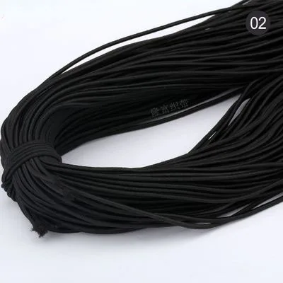 2Mm Kleurrijke Hoge Ronde Elastische Band Ronde Elastische Touw Rubber Band Elastische Lijn Diy Naaien Accessoires 5meter: Multi-Colored / 1m