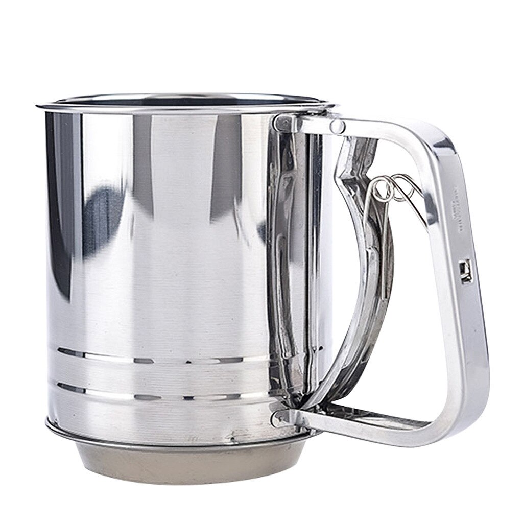 Flour Sifter Stainless Steel - Large Capacity Stainless Steel Sifter For Baking Flour, Powdered Sugar - Double Layer