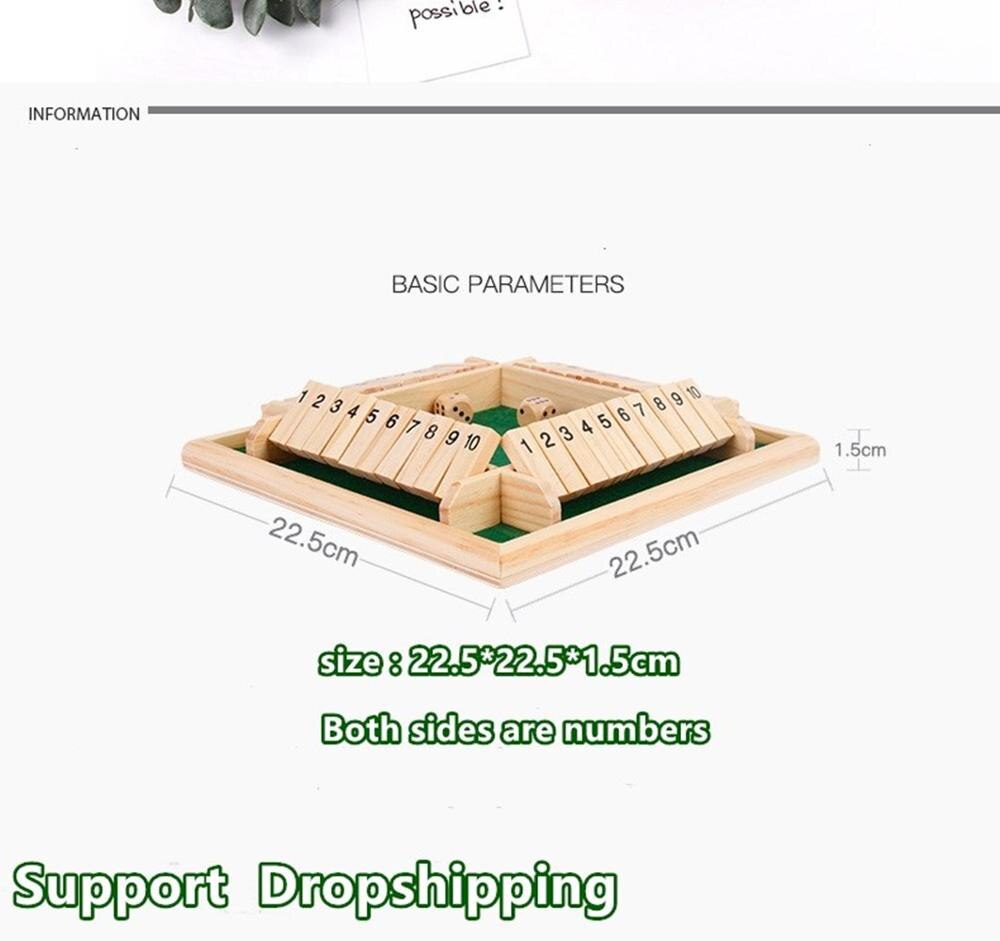 Gioco Shut The Box In Legno Per 2 Giocatori | 12 Numeri, 4 Dadi, Gioco Da Tavolo Tradizionale, Strategia E Matematica, Prodotto In Germania