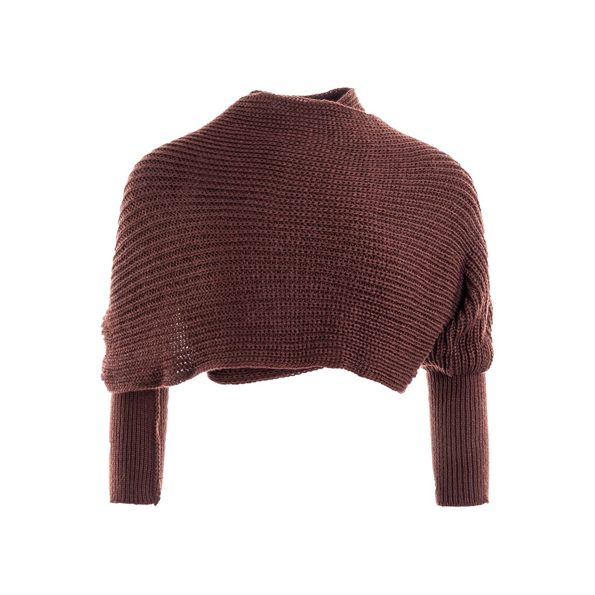 Écharpe en tricot avec manches décontracté femmes | Écharpe chaude, couleur unie, tricot, châle portefeuille, filles,: Café