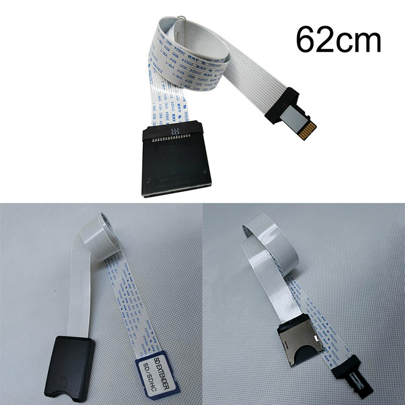 Cable extensor de extensión de tarjeta Micro SD a SD, adaptador para GPS para coche de cámara Digital: 62cm