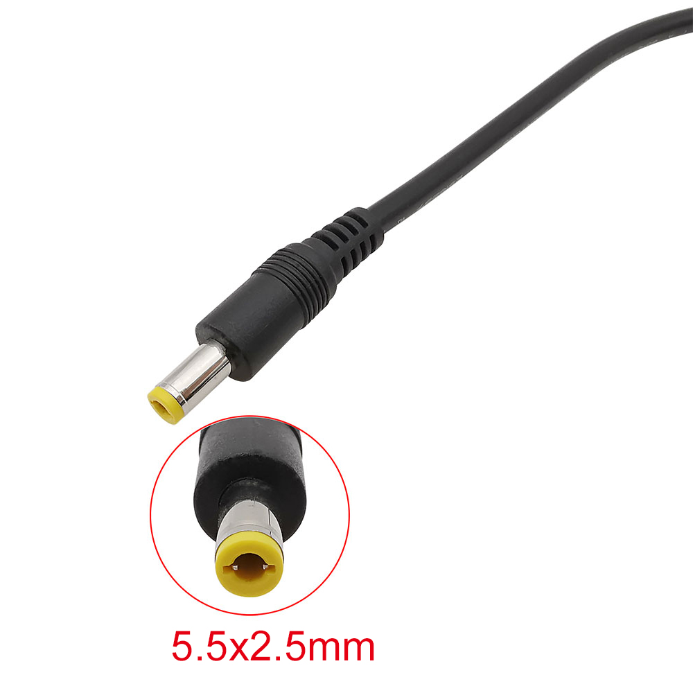 Conector de Cable de alimentación DC 12V, 5,5x2,5mm, macho a 5,5x2,5mm, Cable de extensión, adaptador CCTV, 0,3 M, 0,5 M, 1M, 1,5 M, 3M