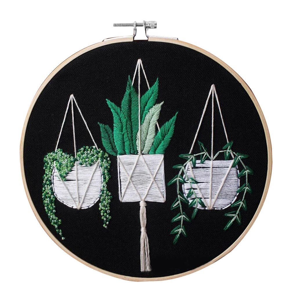 Diy broderi korssting kit sæt til begyndere starter håndlavede håndværkssæt udsøgt kunsthåndværk dekoration: Hvid