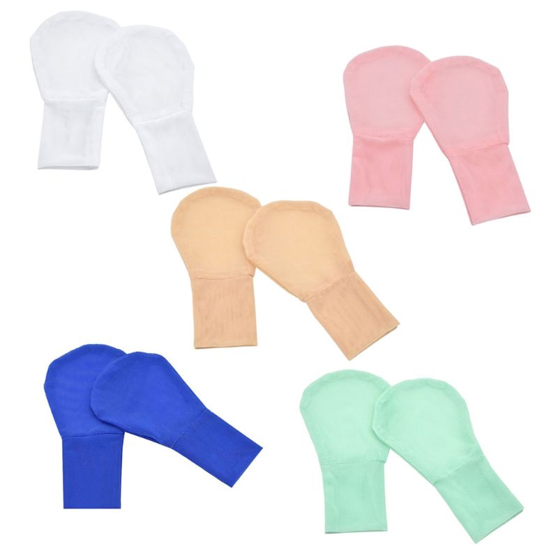 Neugeborenen Anti Kratzer Handschuhe Sommer Atmungsaktive Gittergewebe Baby Handschuhe freundlicher Schutz Gesicht Handschuhe Fäustlinge