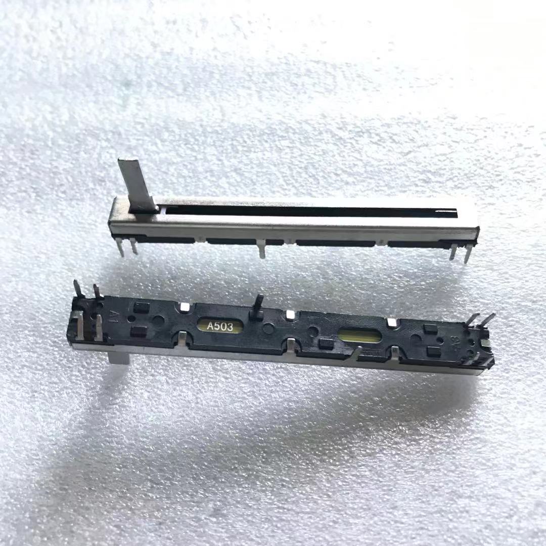 10pcs Mickey MACKIE mixer fader potenziometro 75MM lungo doppio-A10K A50K D10K D50K A10KX2 potenziometro Stereo Slide 2 canali: A50K A503