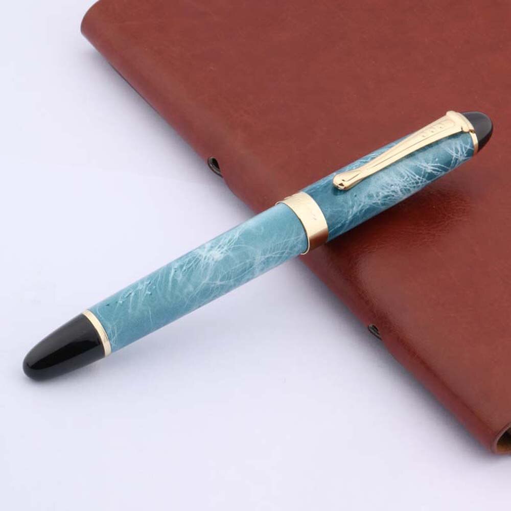 JINHAO X450-pluma estilográfica clásica de METAL, dorado, iridio, 1,0mm