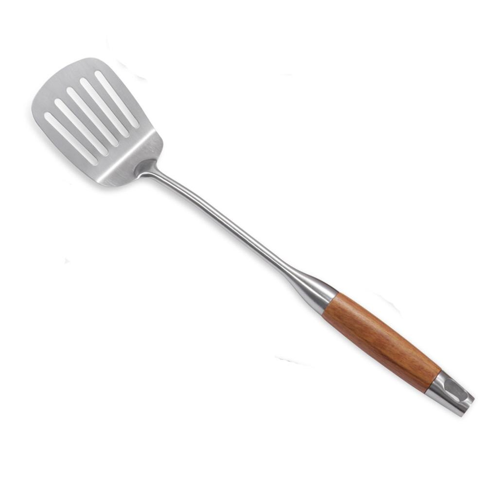 AOOSY 18/10 Stainless Steel Wok Spatula Turner Soup Spoon Slotted Spatula Spaghetti Server Kitchen Utensil Cook: slotted Spatula
